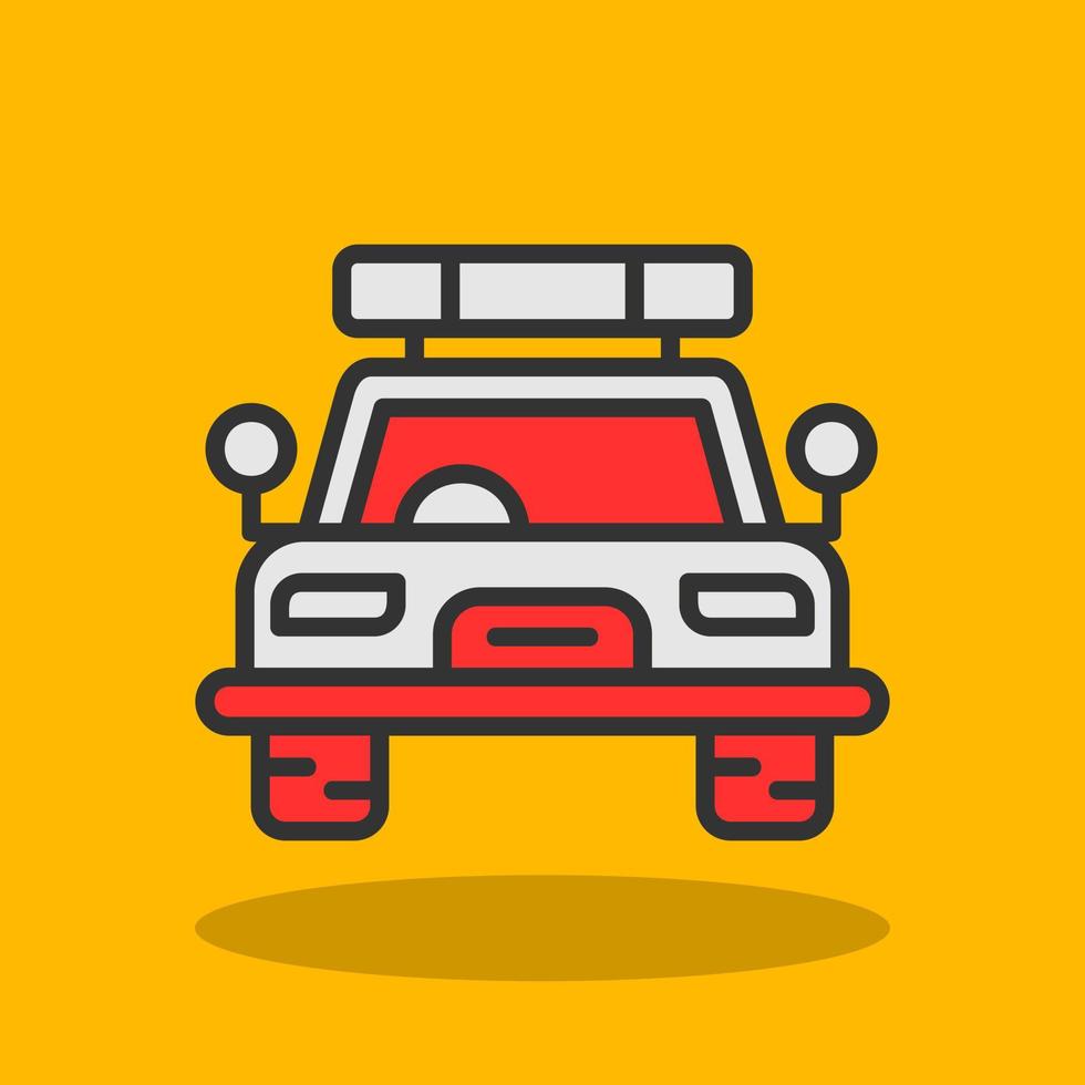 Police Car Vector Icon Design