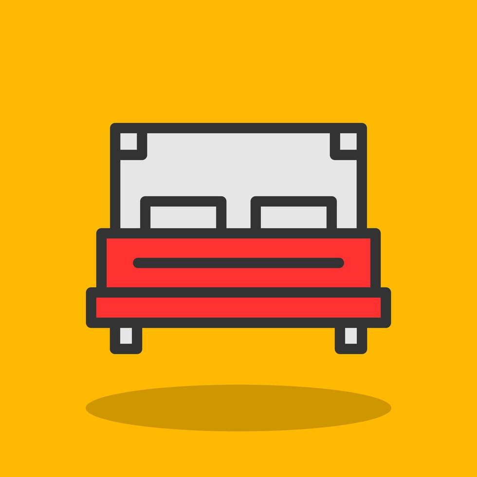Double Bed Vector Icon Design