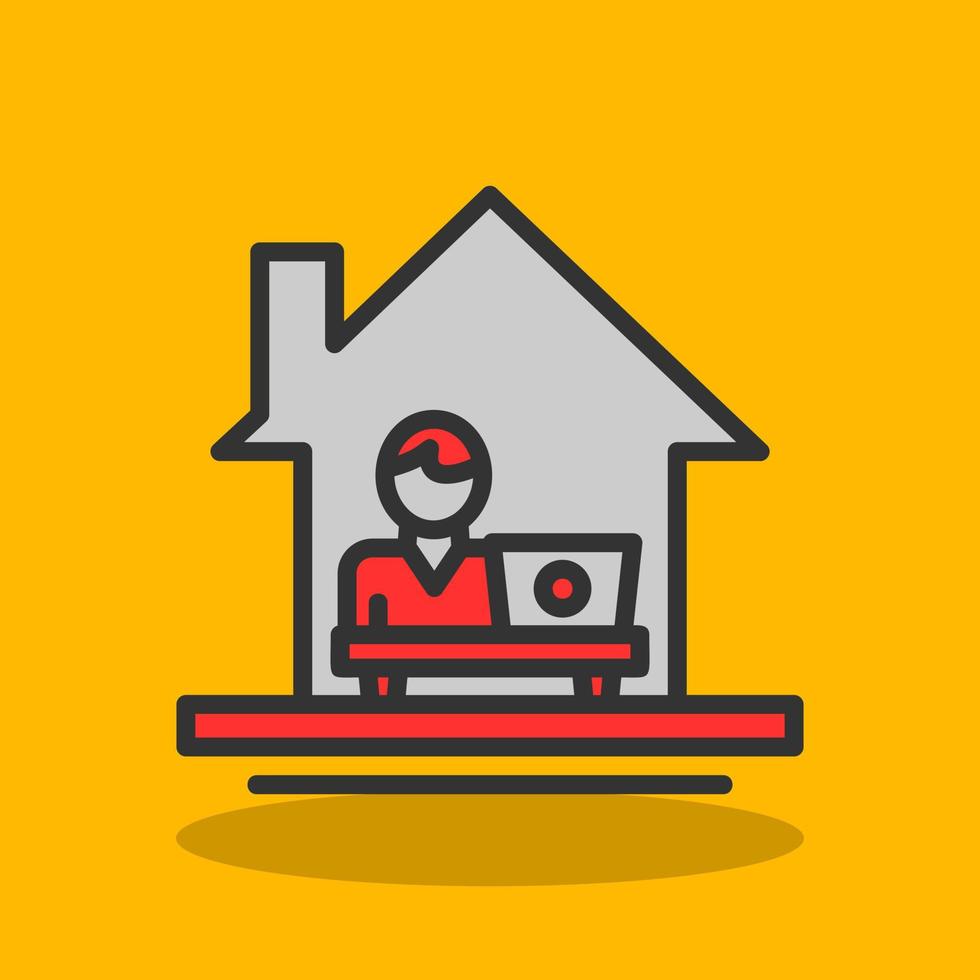 Work From Home Vector Icon Design