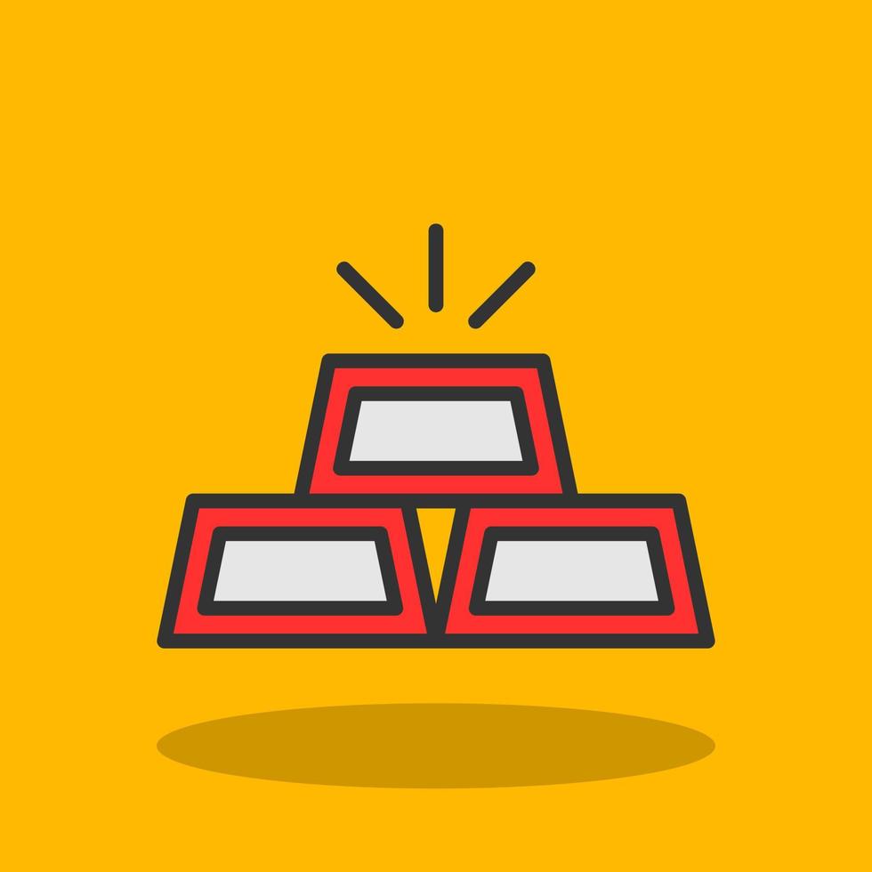 Gold Ingots Vector Icon Design