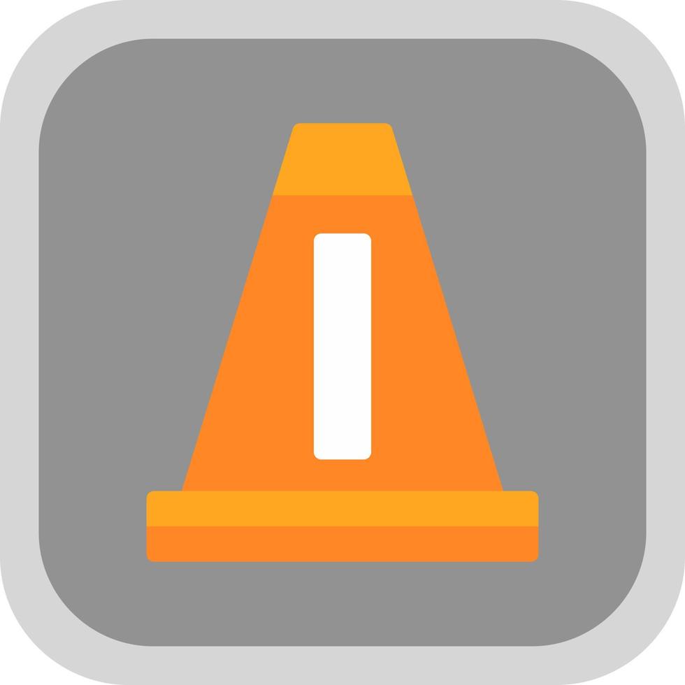 Traffic Cone Vector Icon Design