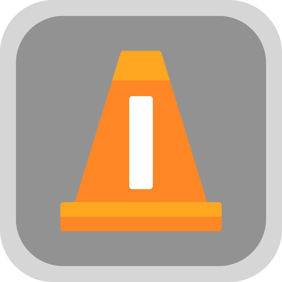 Traffic Cone Vector Icon Design