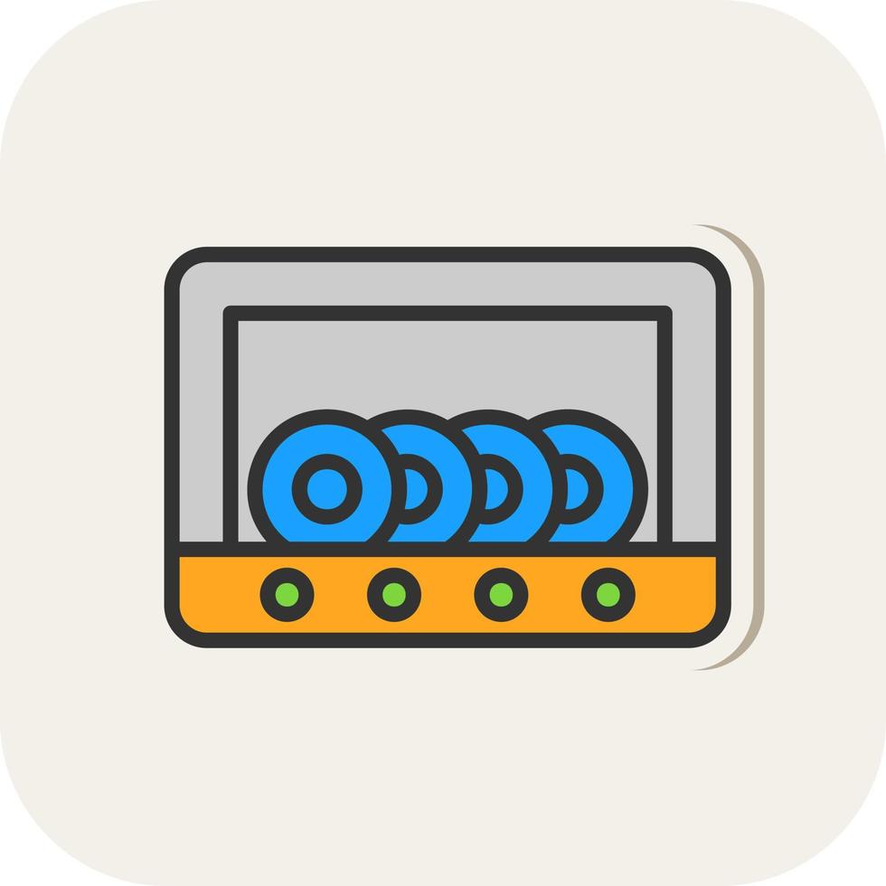 Dish Washer Vector Icon Design