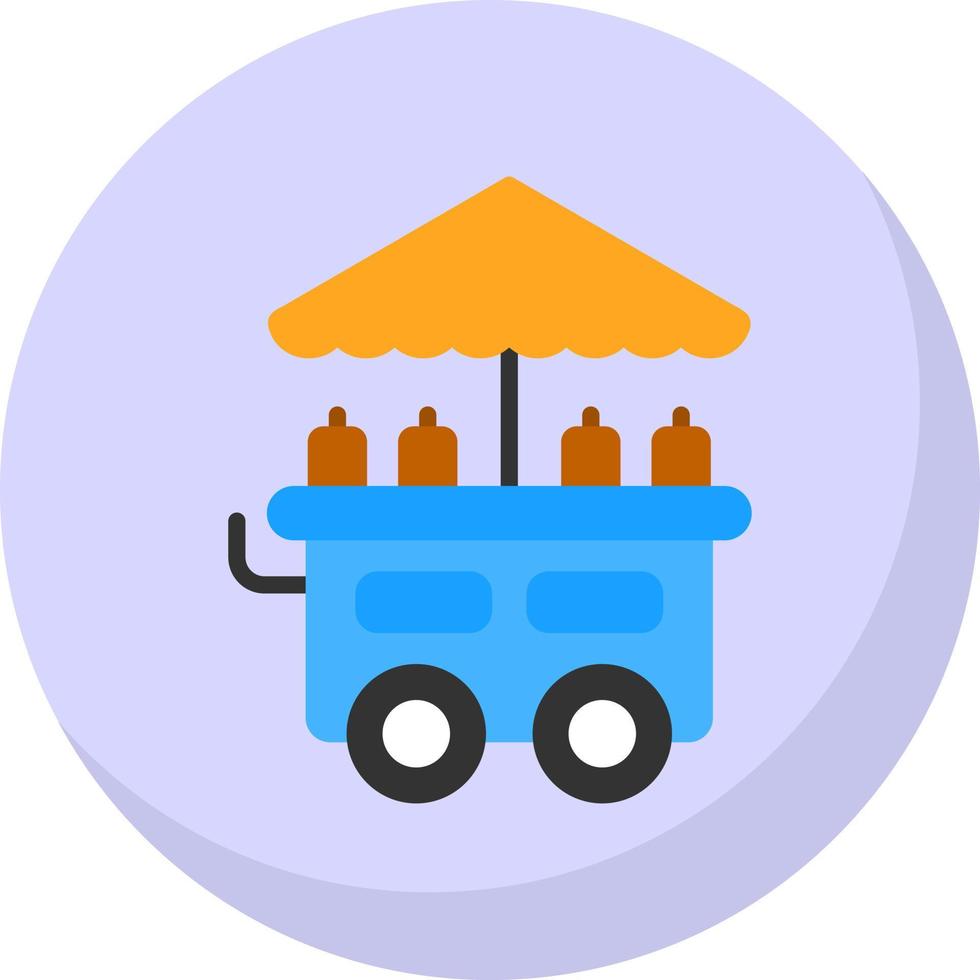 Food Cart Vector Icon Design