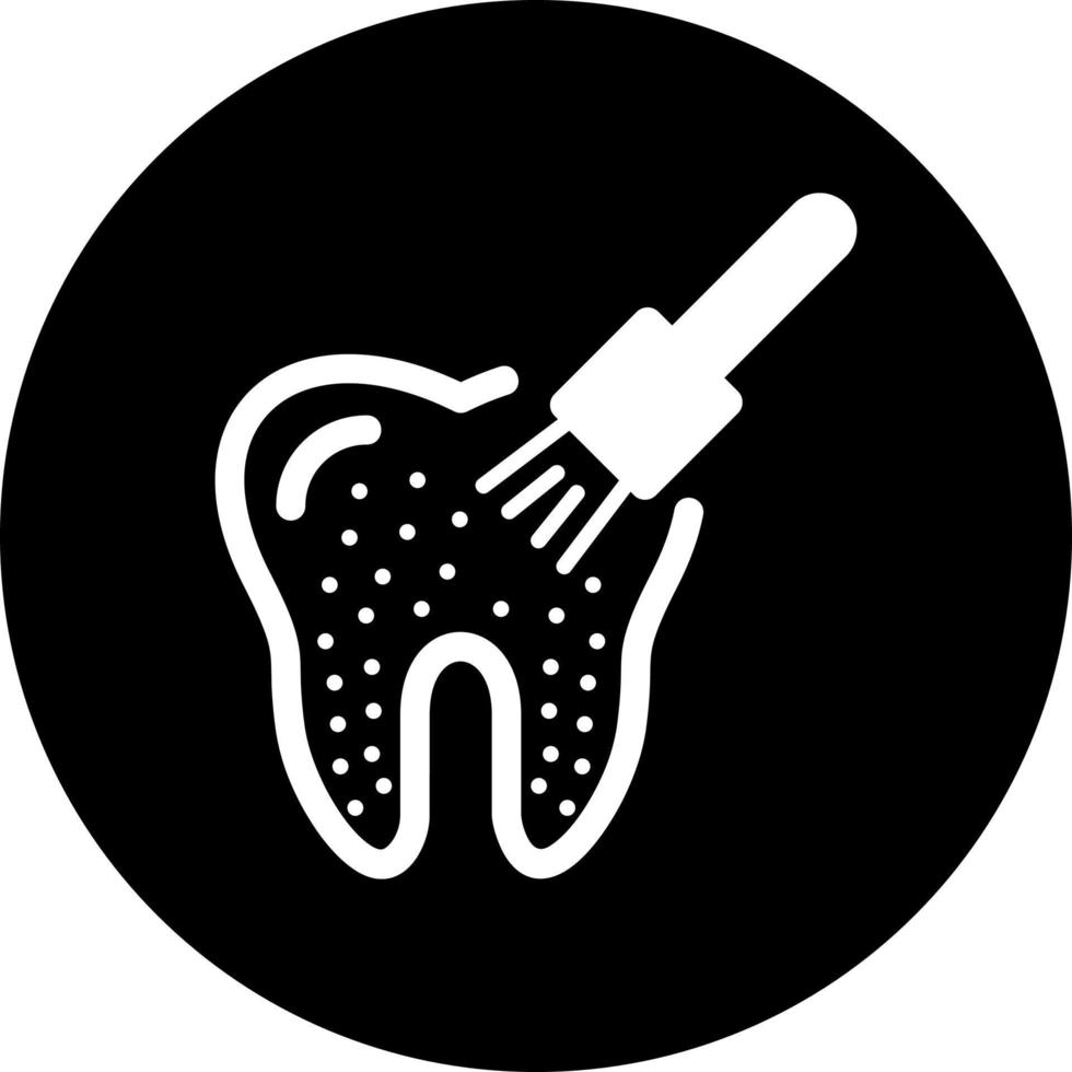 Tooth Cleaning Vector Icon