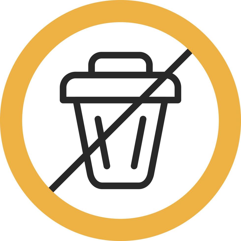 No Littering Vector Icon Design