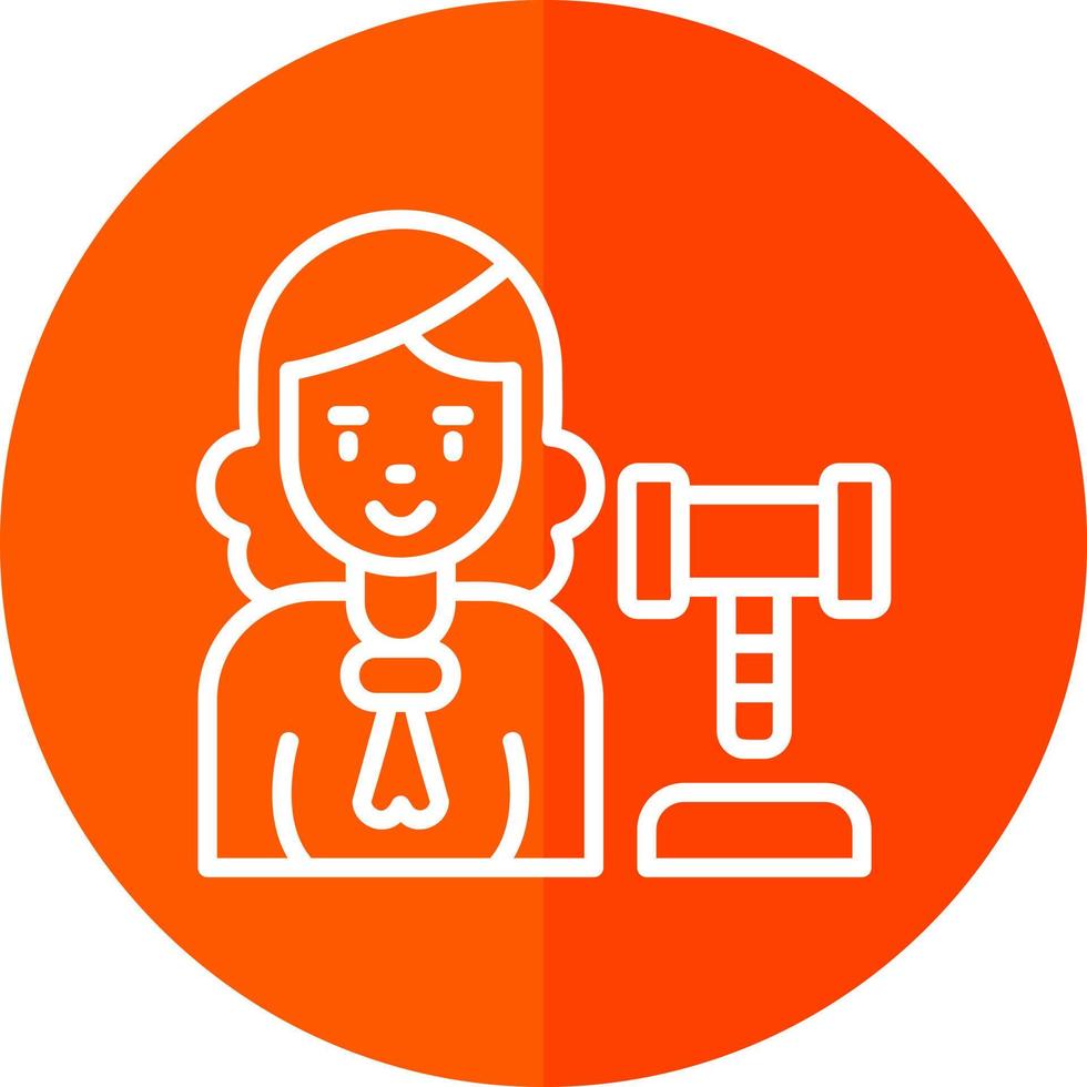 Judge Woman Vector Icon Design