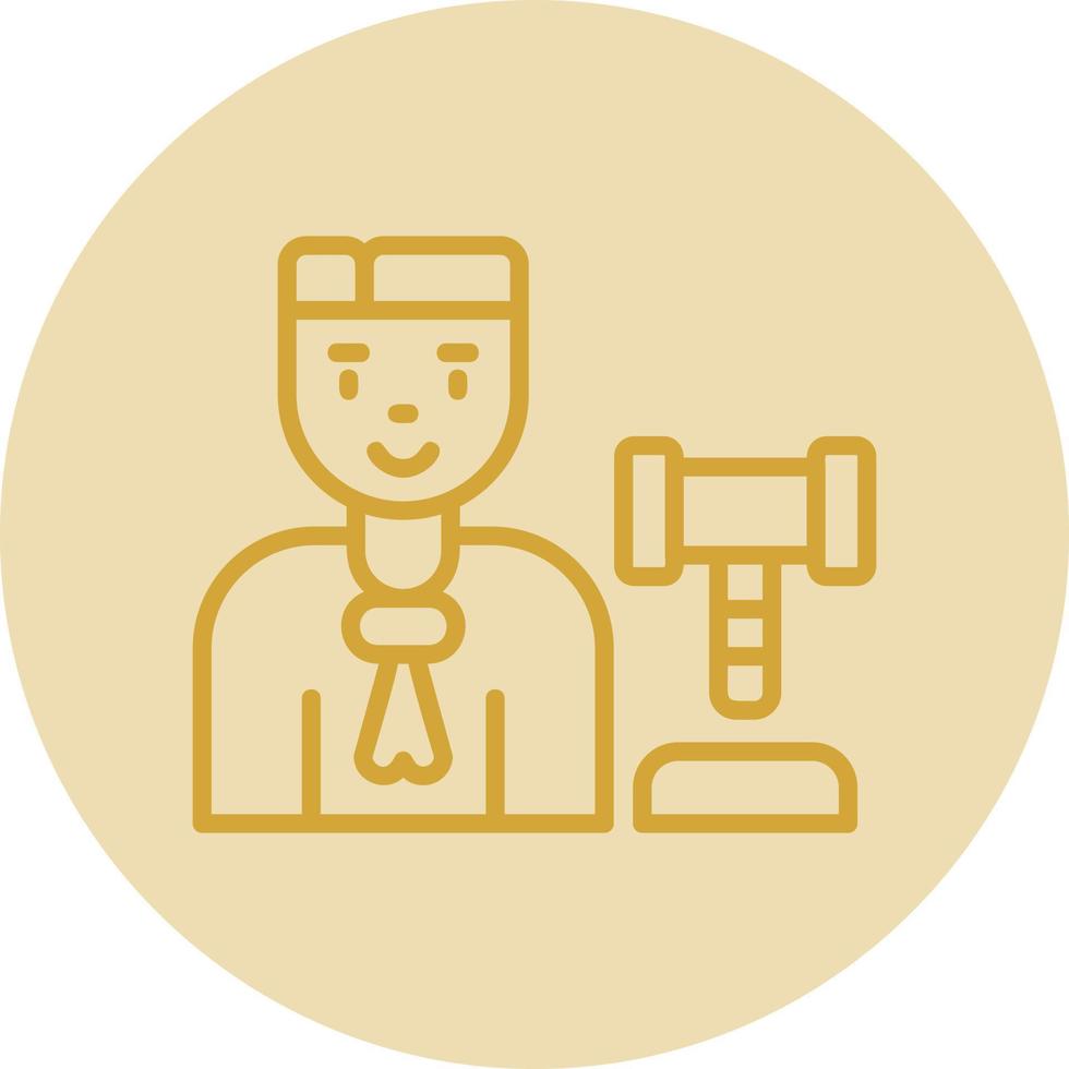 Judge Man Vector Icon Design