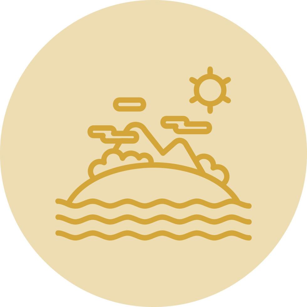 Island Vector Icon Design