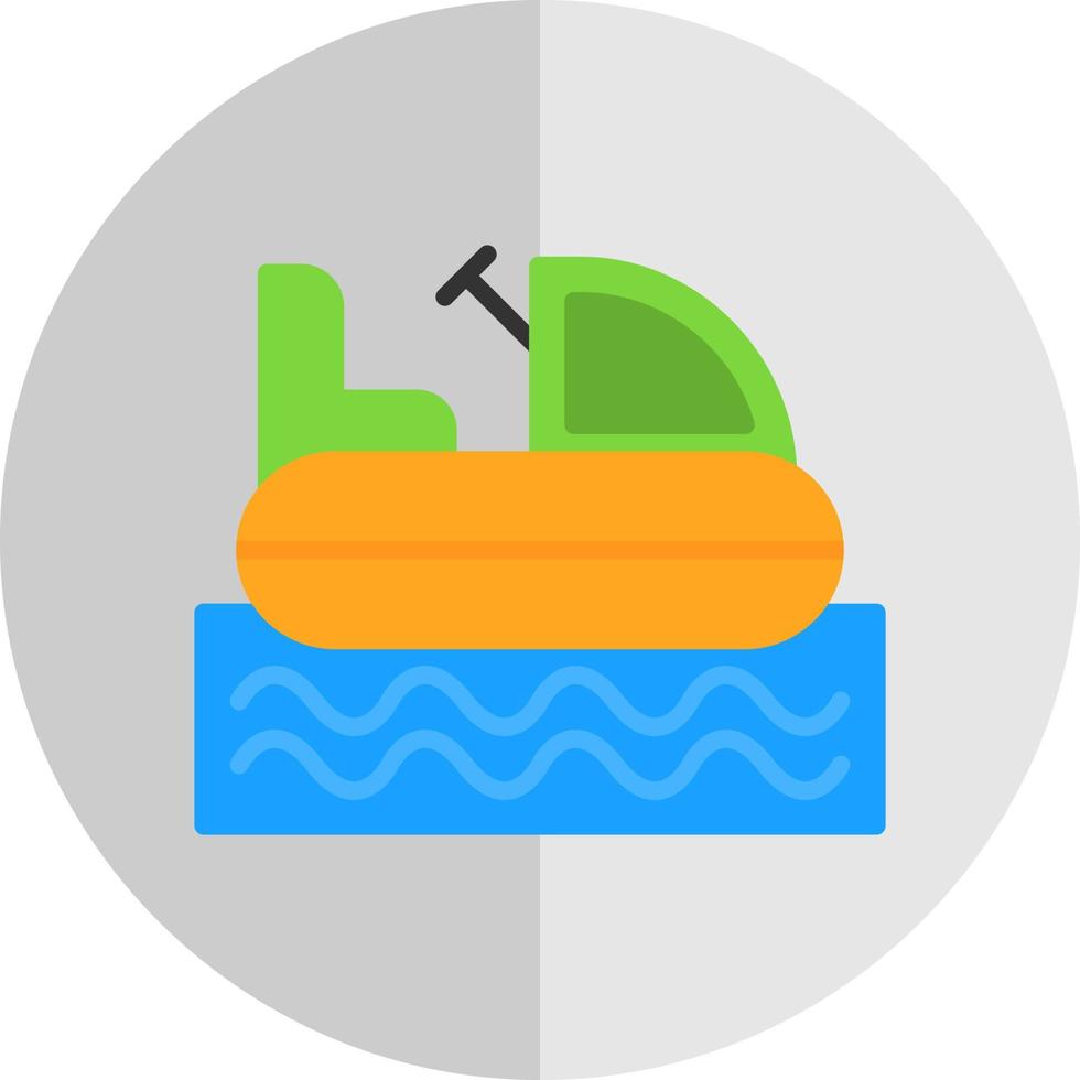 Bumper Boat Vector Icon Design