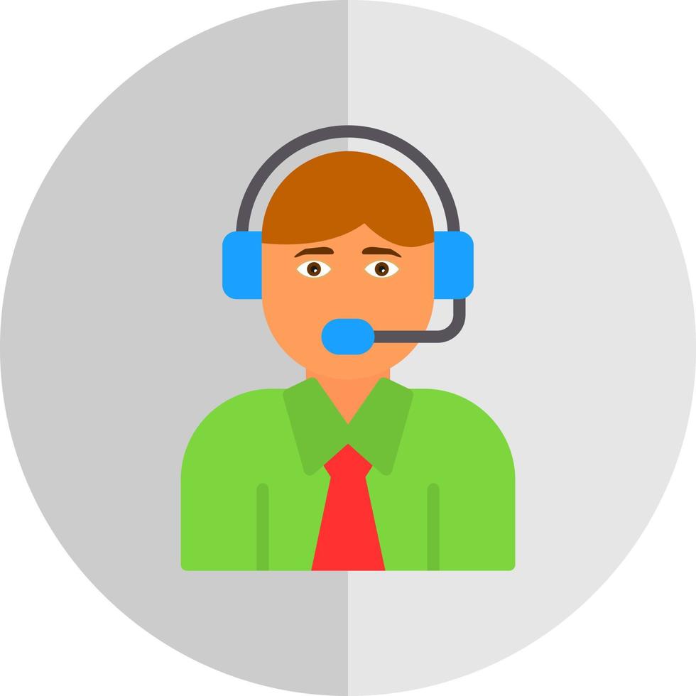 Call Agent Vector Icon Design