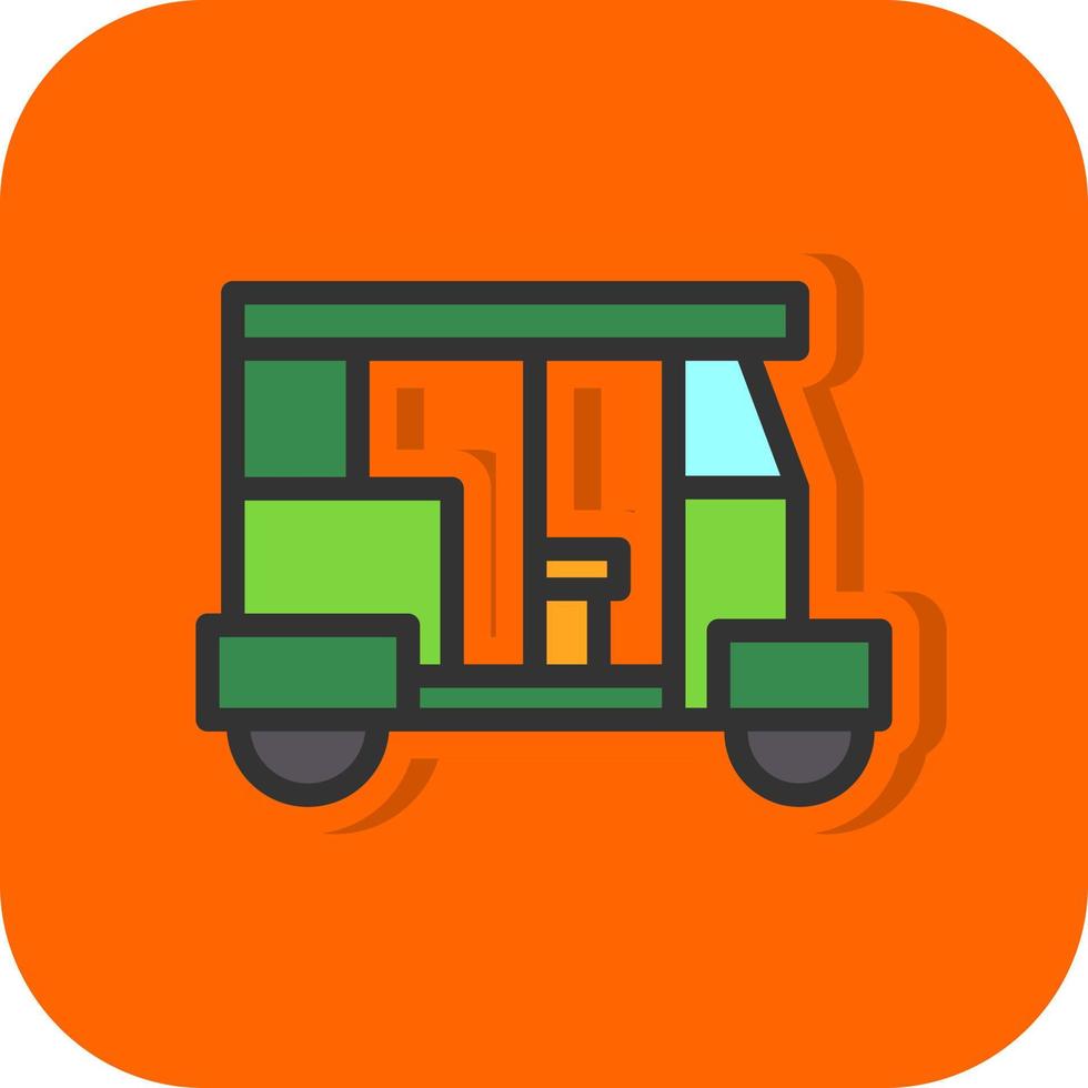 diseño de icono de vector de rickshaw