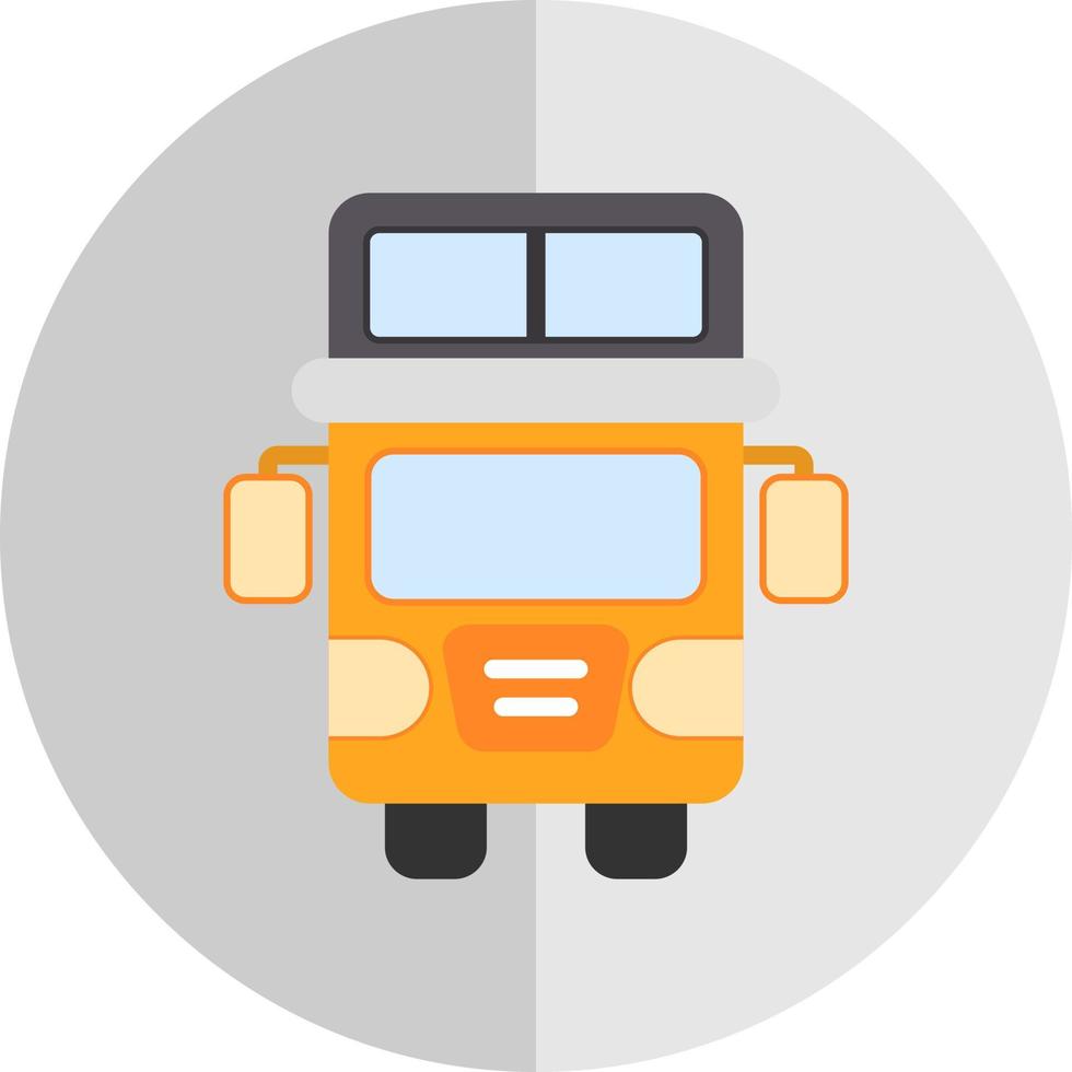 Double Decker Bus Vector Icon Design