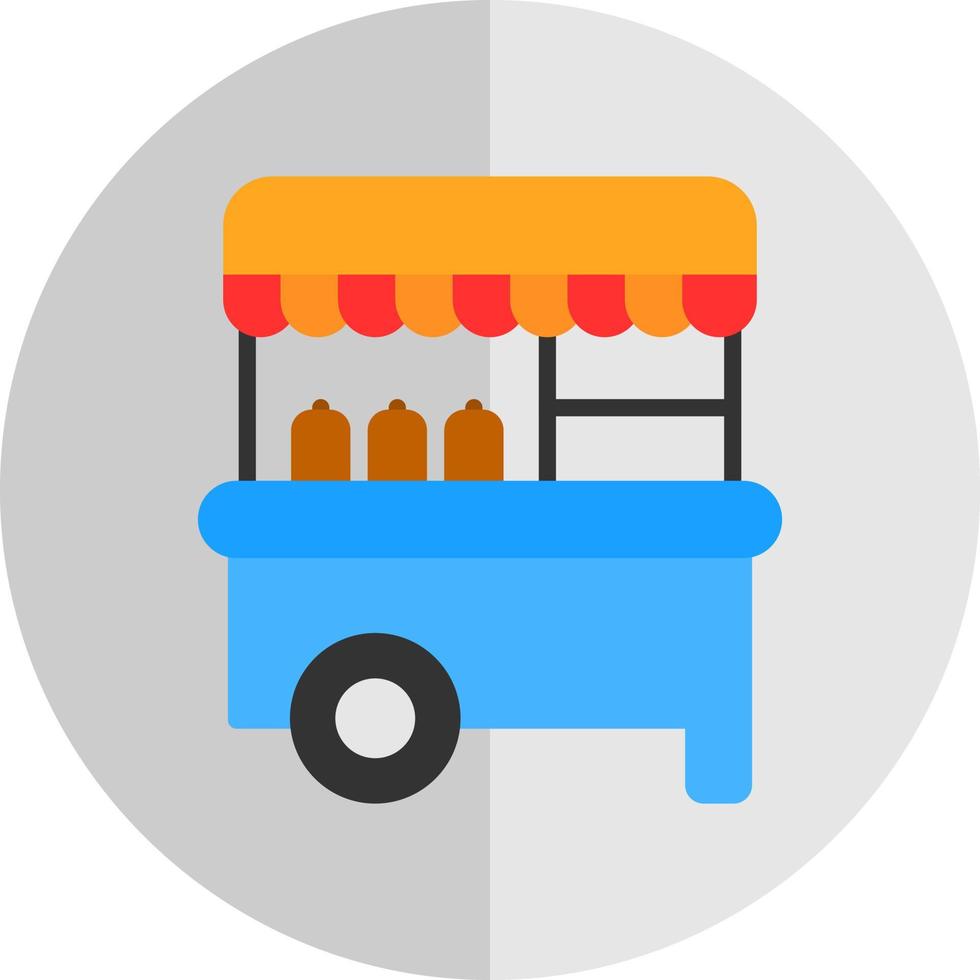 Food Cart Vector Icon Design