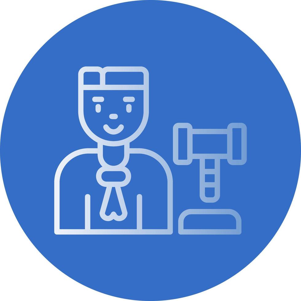 Judge Man Vector Icon Design