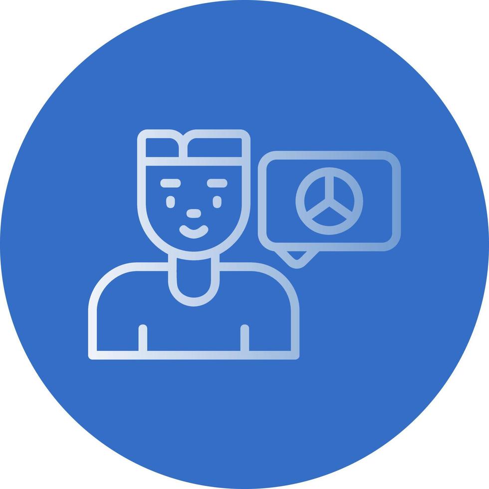 Peace Chat Vector Icon Design