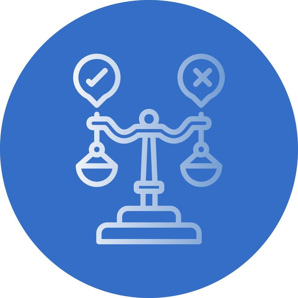 Judgment Vector Icon Design