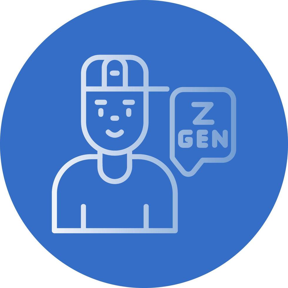 diseño de icono de vector de generación z