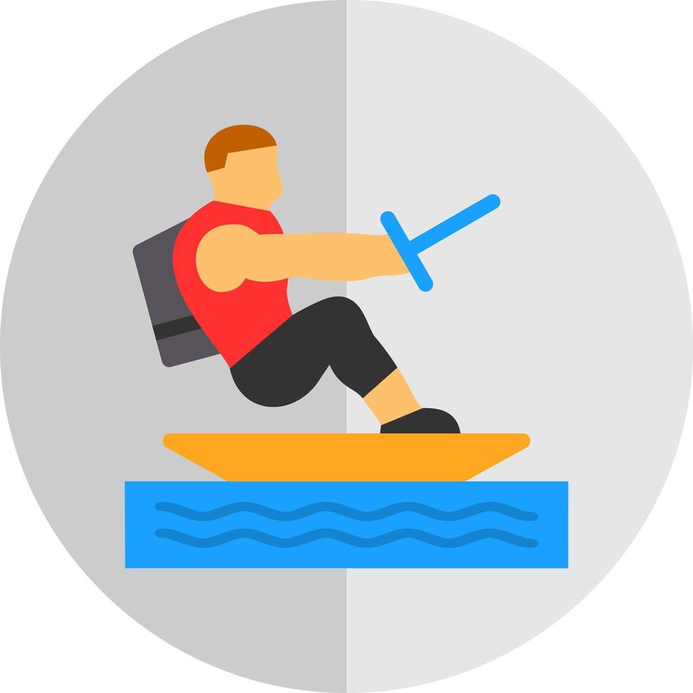 Water Skiing Vector Icon Design