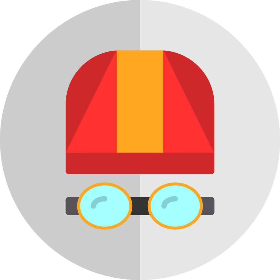 Swim Cap Vector Icon Design