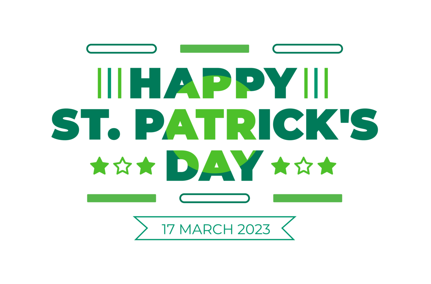 contento st. Patrick giorno tipografia design modello png