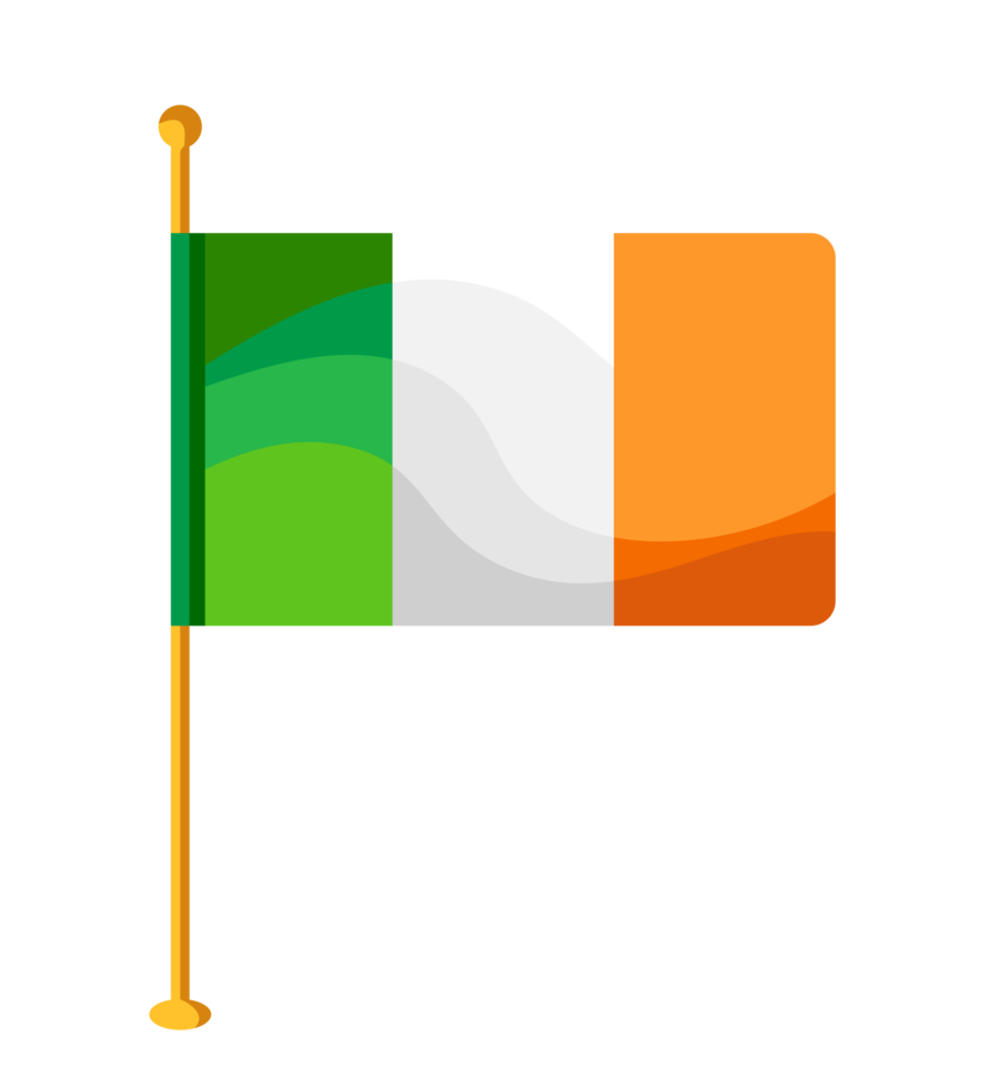 St. Patricks Day Flags design template png