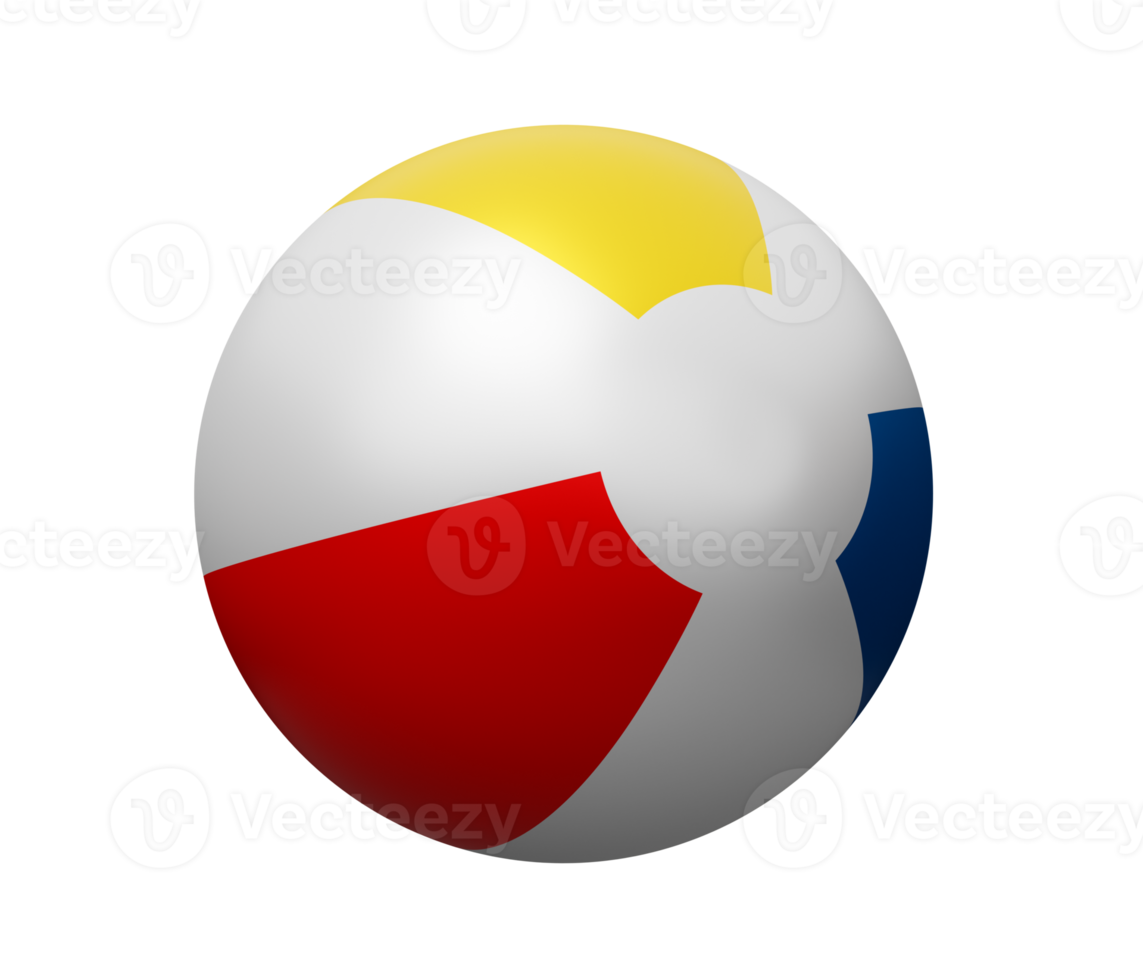 beach ball 3d render object png