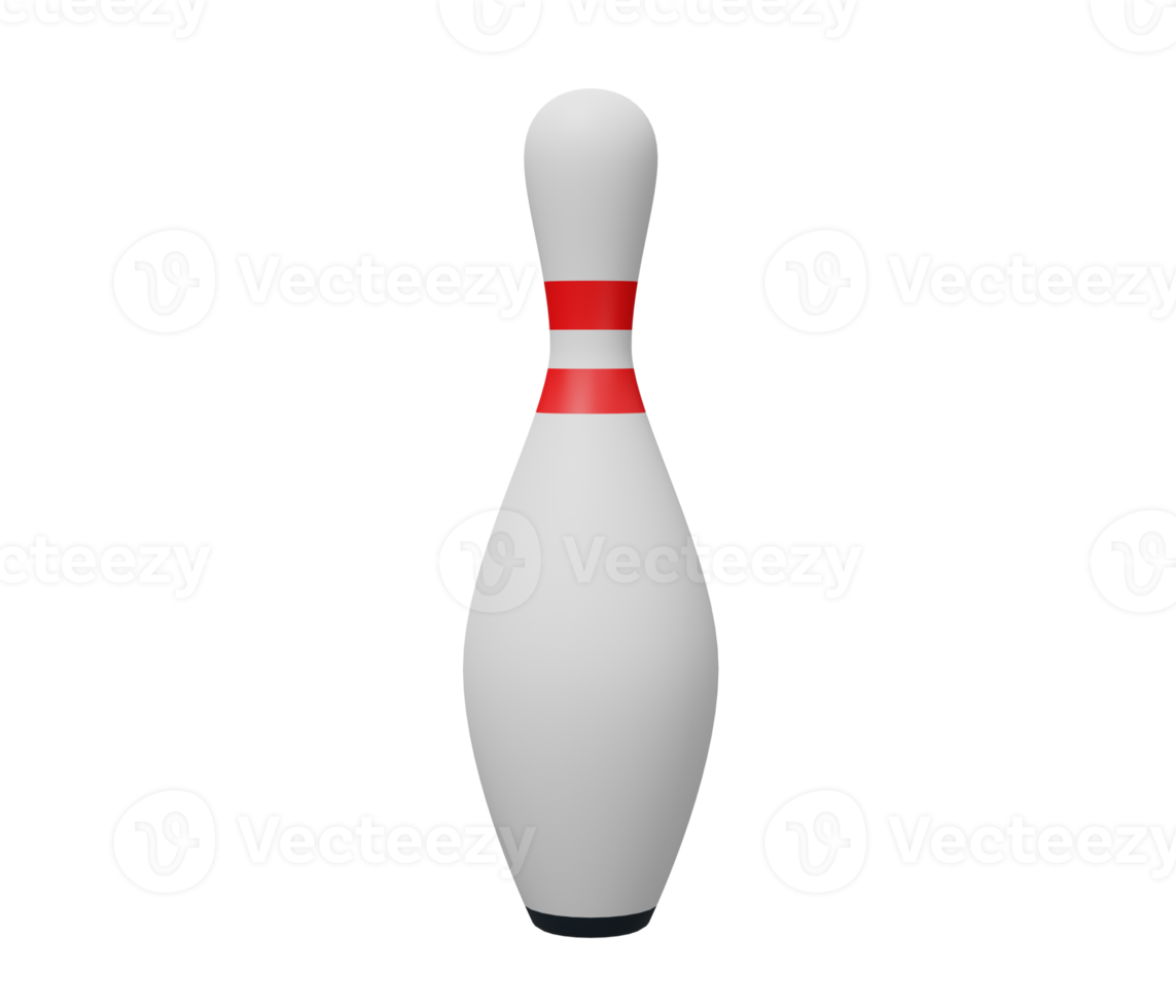 bowling pin 3d render png