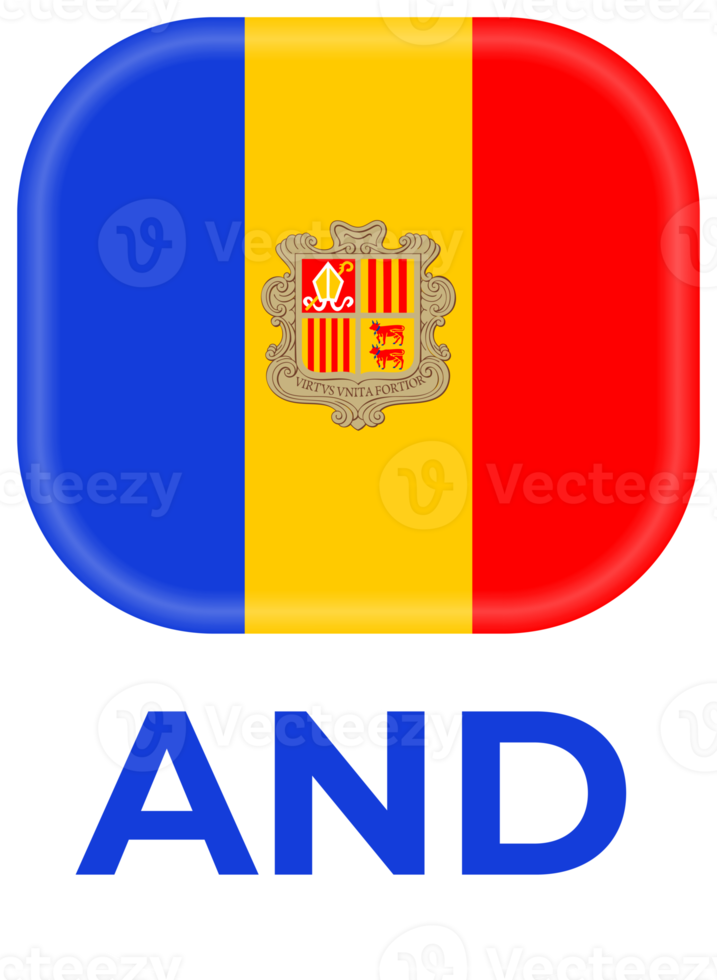 Andorra Flagge Fußball 2024 Turnier png