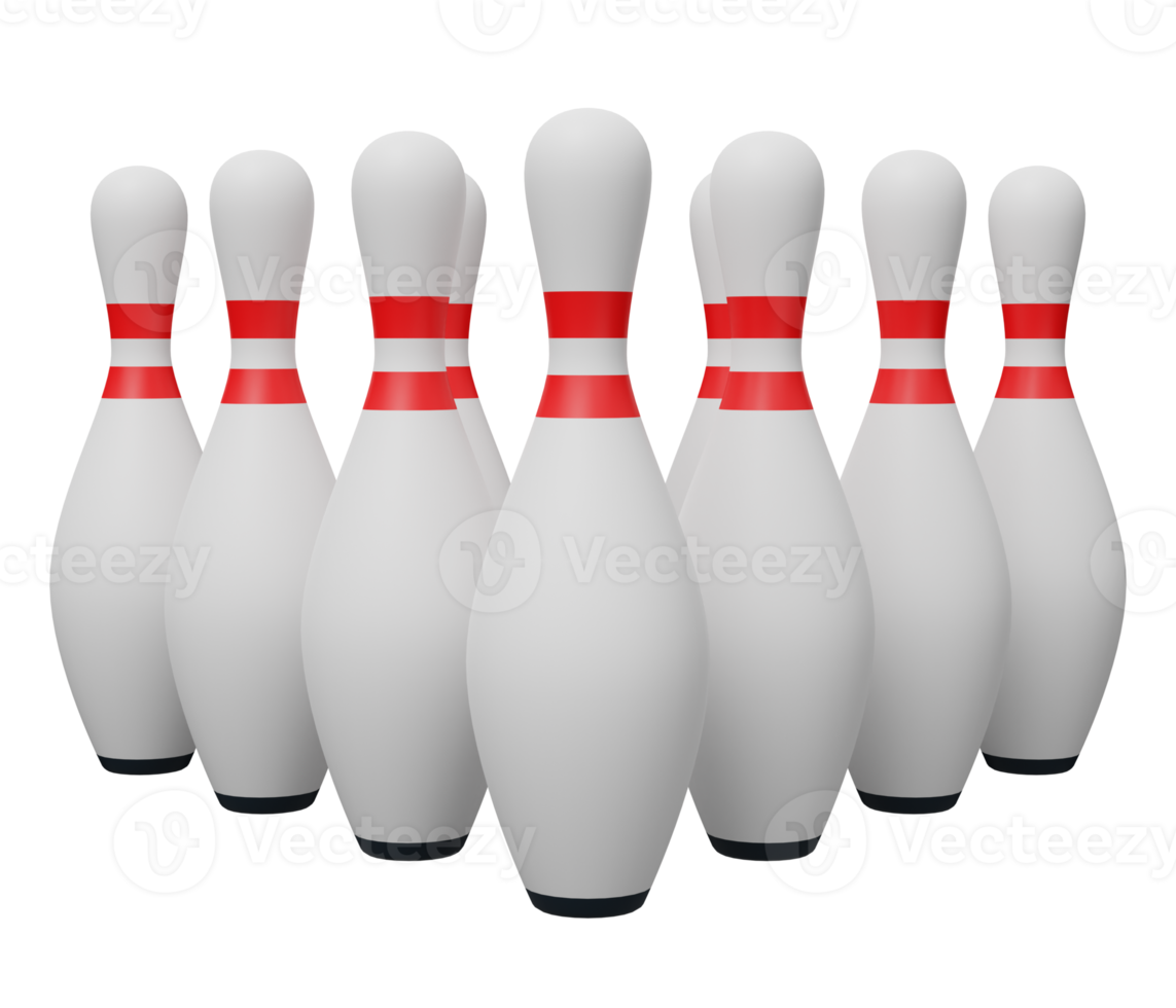 Gruppe Bowling Stift 3d machen png