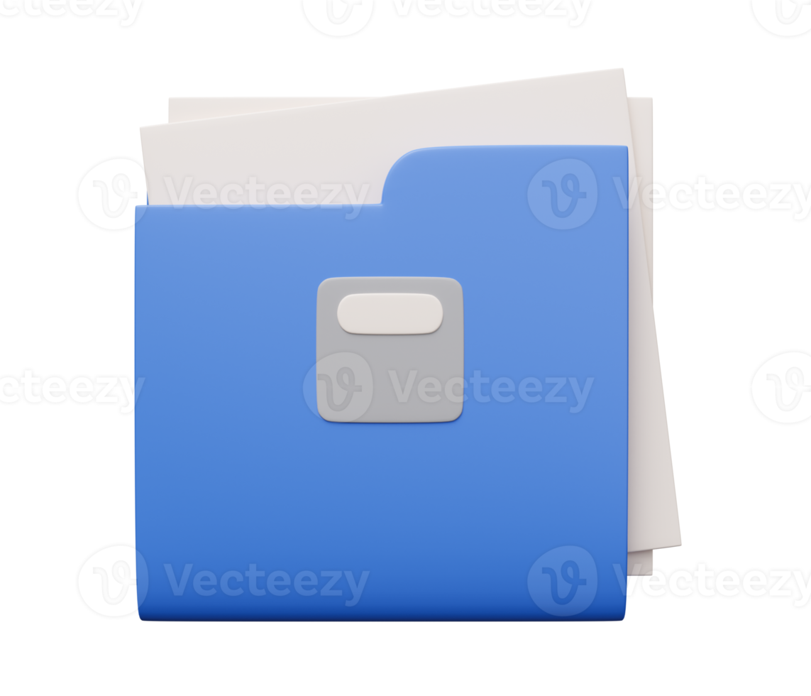 folder with document 3d png