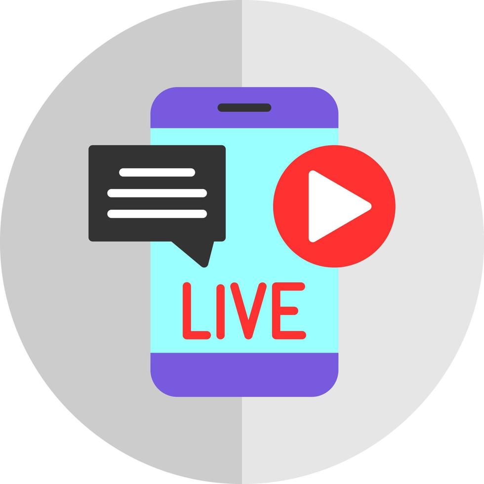 Live Streaming Vector Icon Design