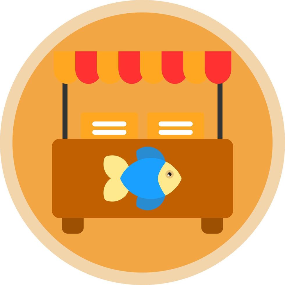 Fish Market Vector Icon Design