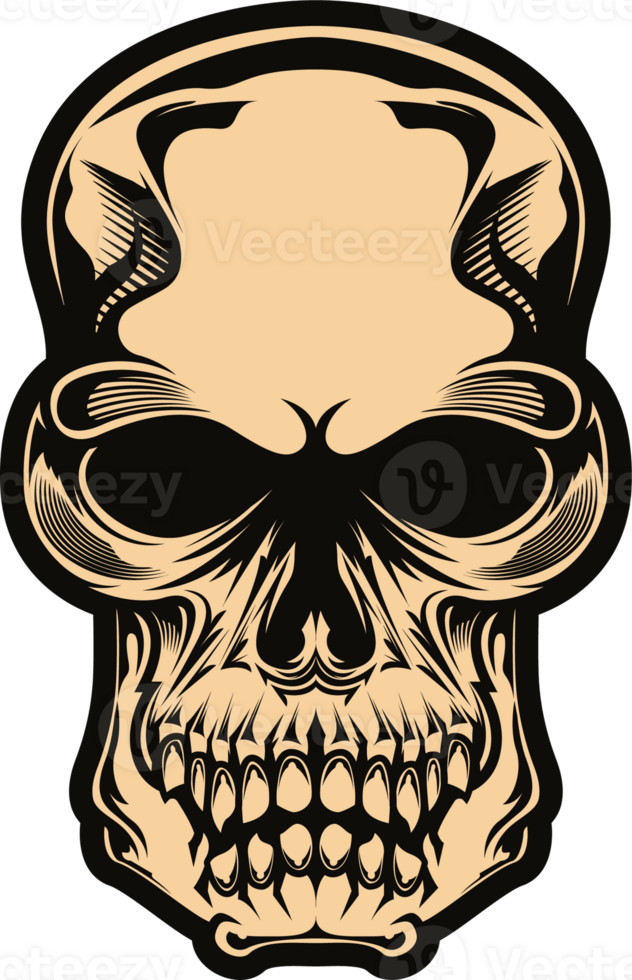 Dark Art Man Skull Vintage Illustration png