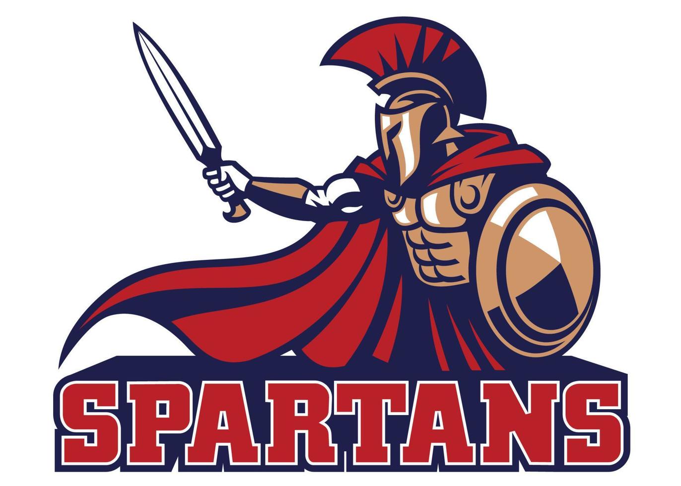 espartano mascota deporte logo estilo vector