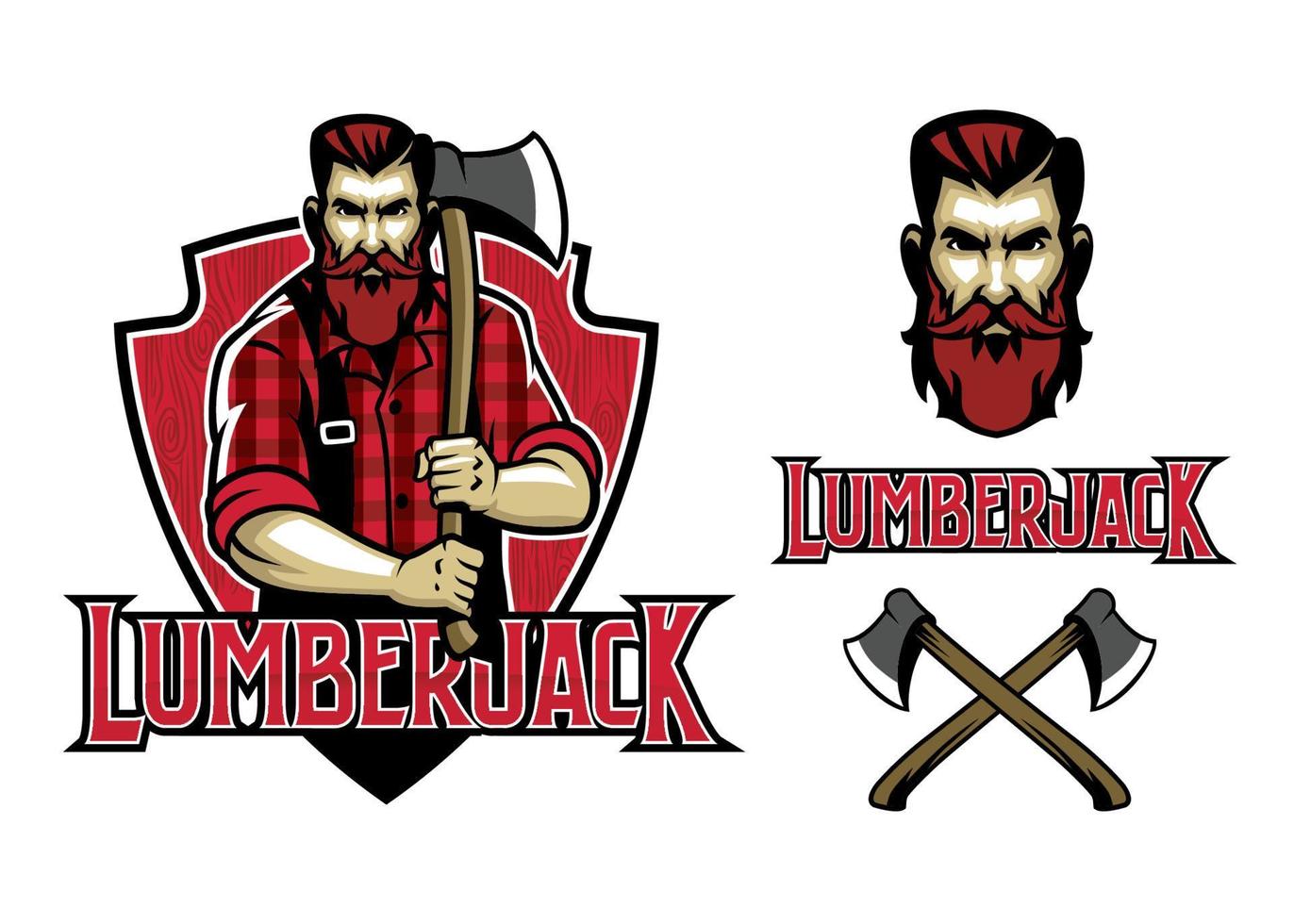 hipster look lumberjack vector