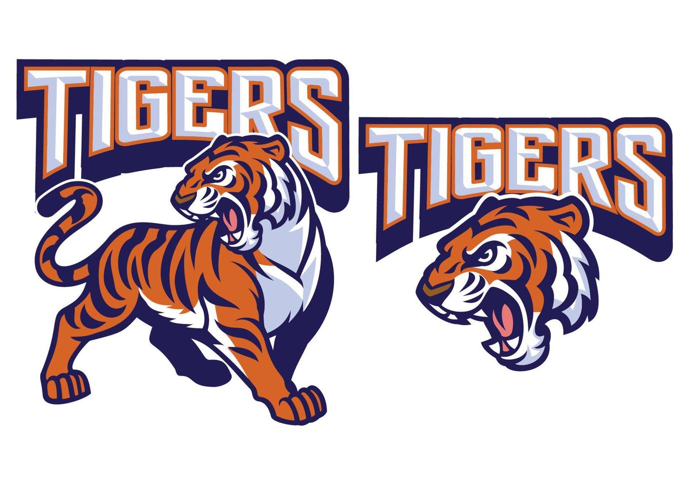 Angry tiger mascot vector