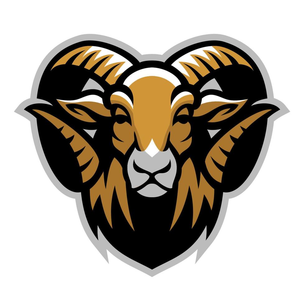 head of ram mascot vector