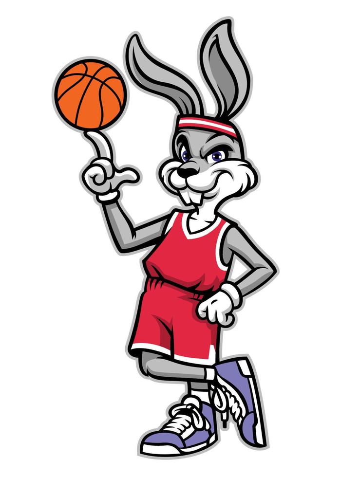 sporty look rabbit vector