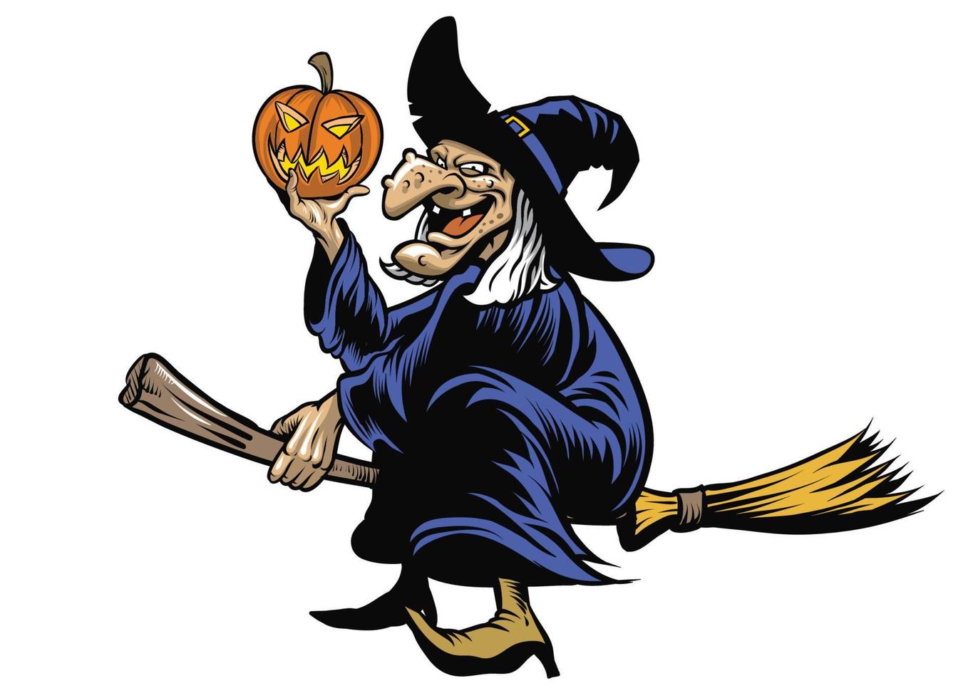 ilustración de bruja de halloween vector