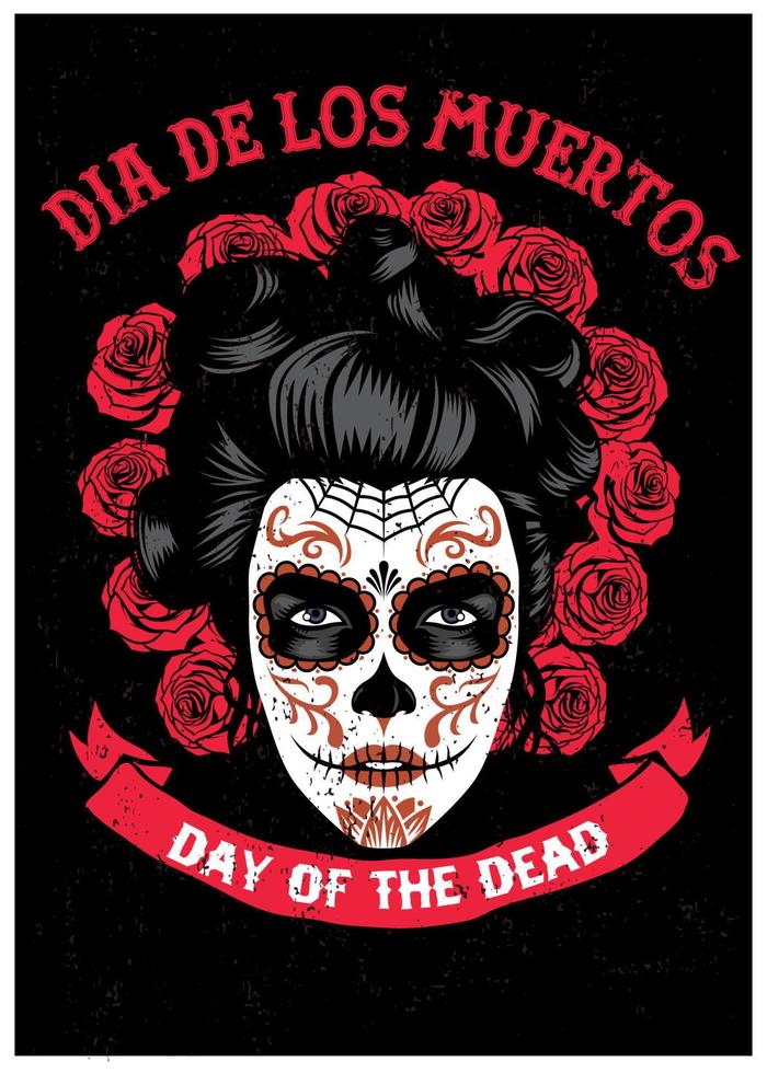 day of the dead poster vector
