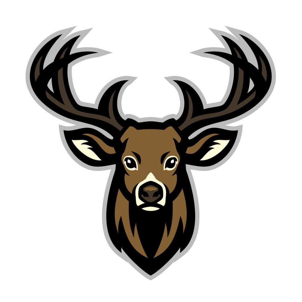 Deer head mascot vector