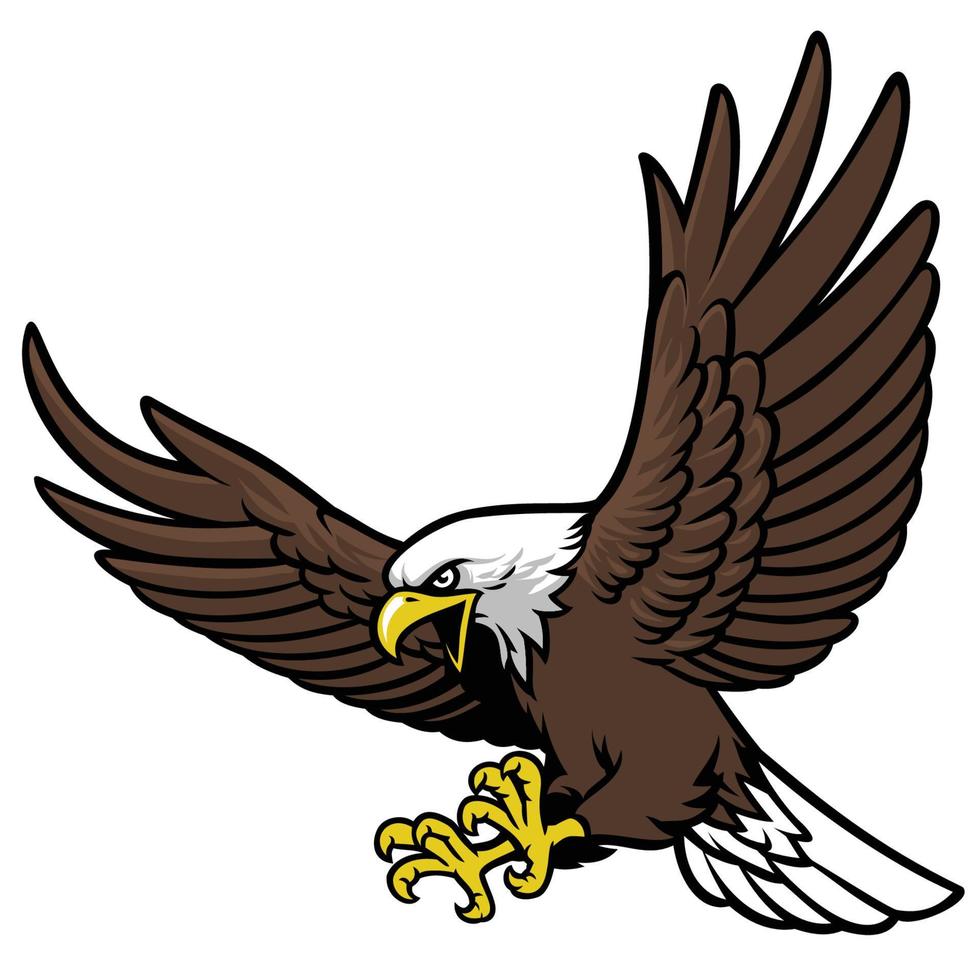flying eagle mascot vector