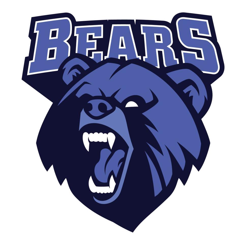 Bear head mascot vector