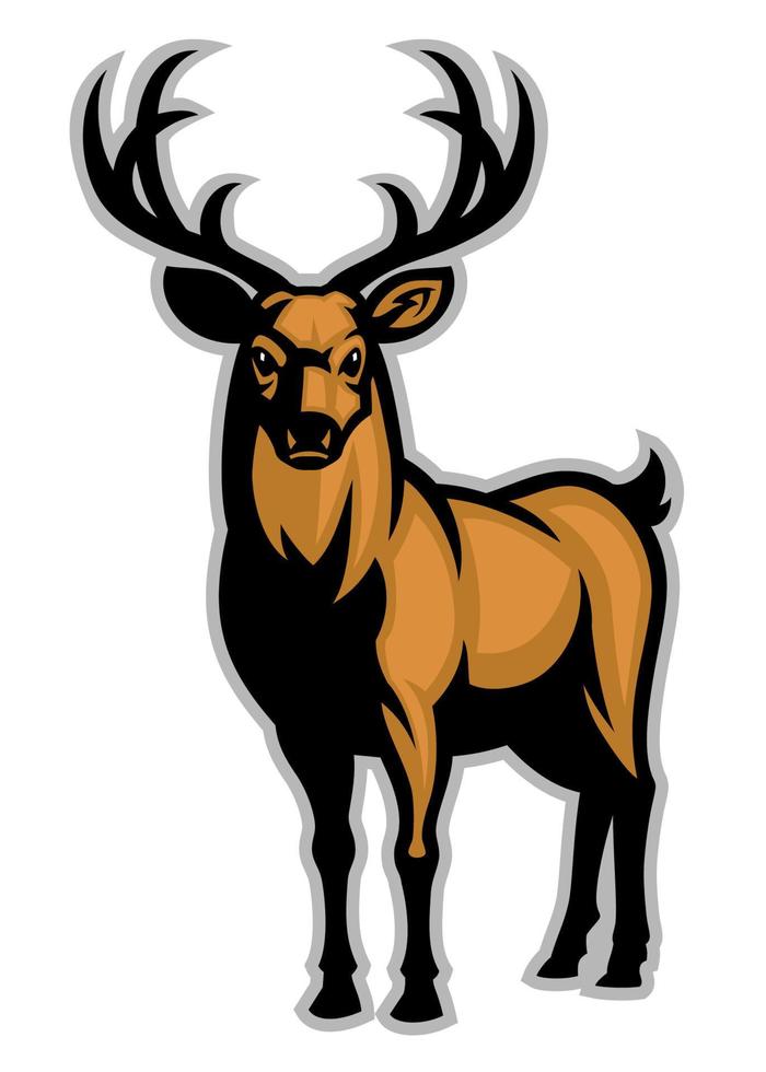 Buck mascot logo style vector