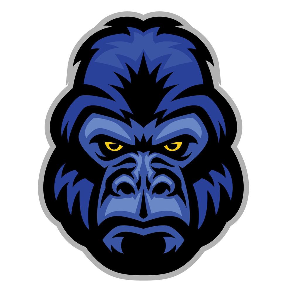 mascot of gorilla head vector