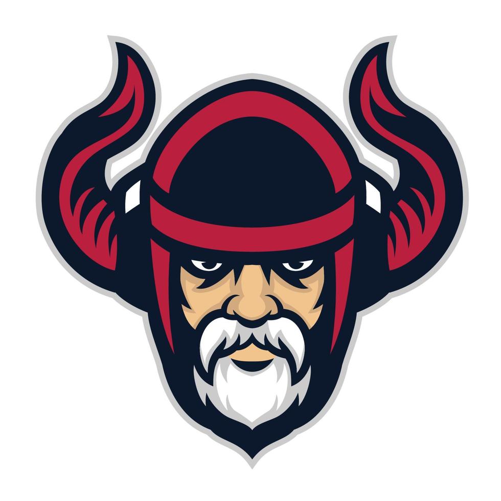 viking warrior head mascot vector