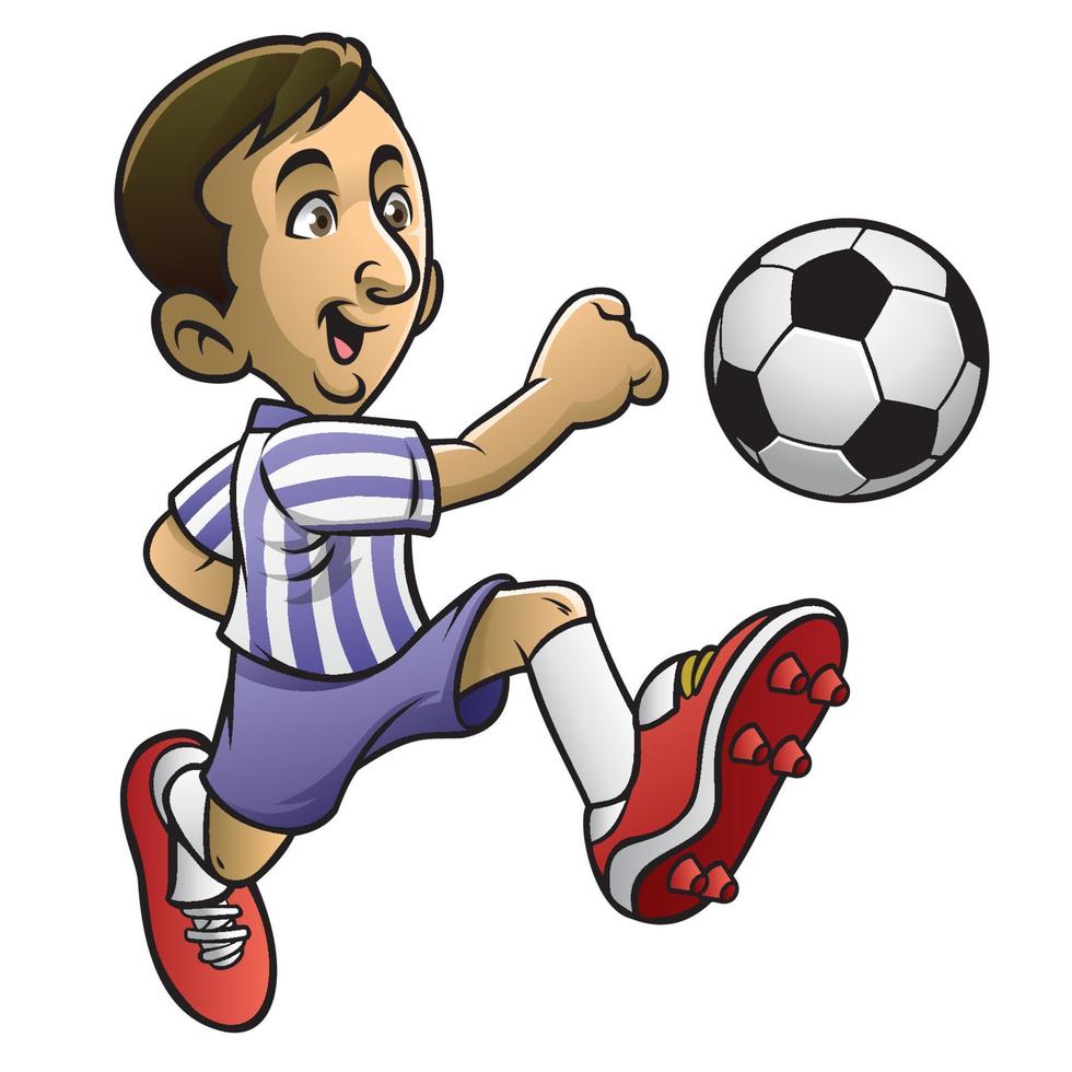 soccer player playing the ball vector
