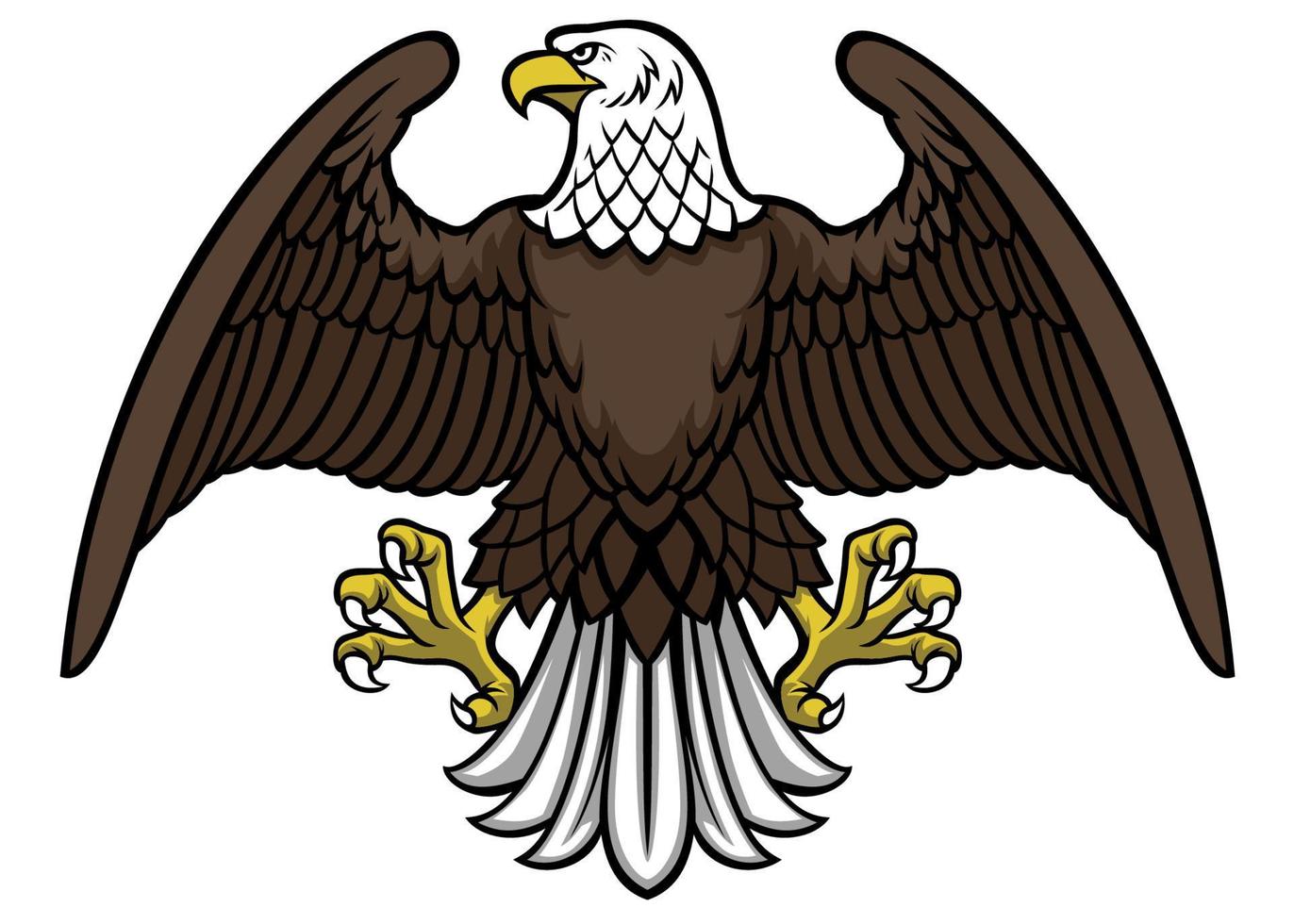 bald eagle spread the wing vector