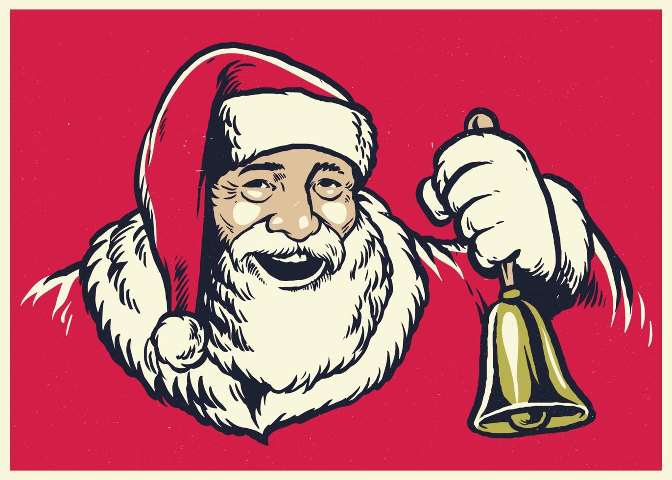 Vintage hand drawing style of santa claus vector